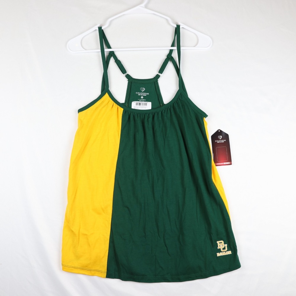 Baylor University Green & Gold Split-Panel Tank Top